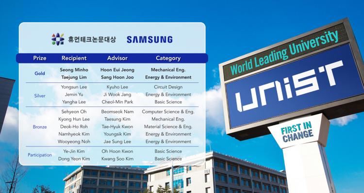 UNIST Students Take Center Stage at the 2020 Samsung Humantech Paper Awards